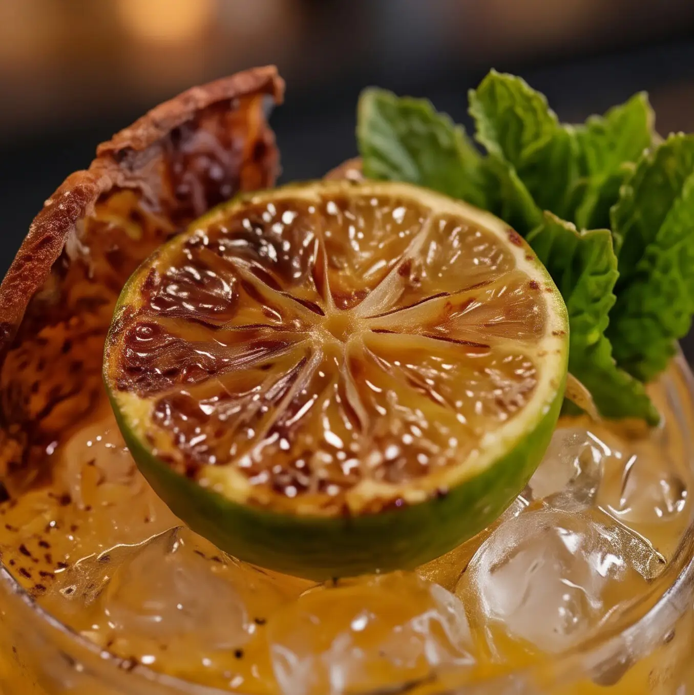 Cocktail AURA en composición editorial